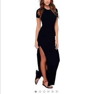 Short sleeve bodycon maxi dress